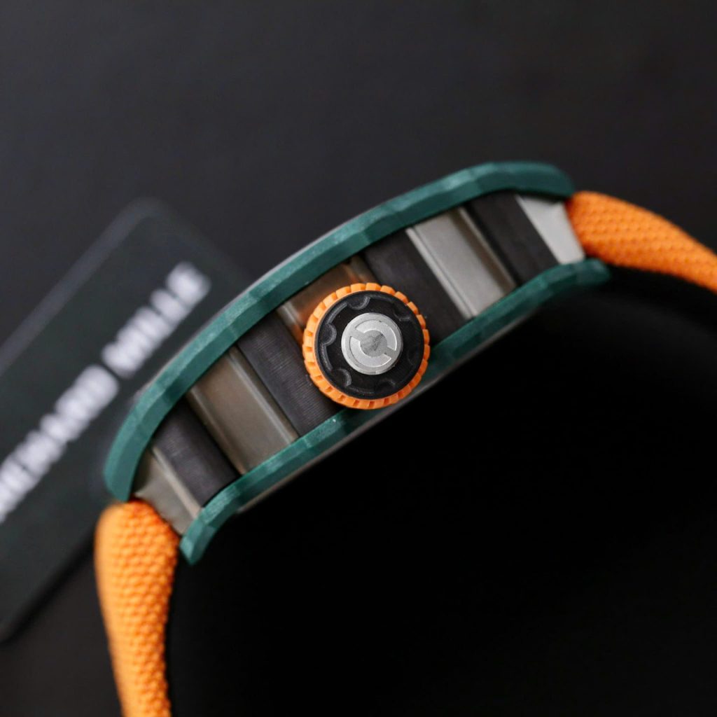 Đồng Hồ Richard Mille Replica 11 RM21-02 Tourbillon Aerodyne Green TPT Nhà Máy RM 43mm (2)