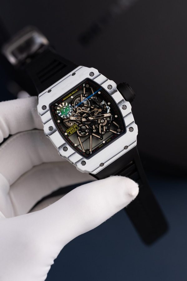 Đồng Hồ Richard Mille Replica 11 RM35-01 Rafael Nadal Vỏ Carbon NTPT Màu Trắng Xưởng ZF 49,9x43mm (2)