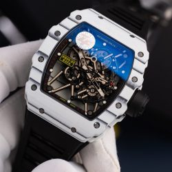 Đồng Hồ Richard Mille Replica 11 RM35-01 Rafael Nadal Vỏ Carbon NTPT Màu Trắng Xưởng ZF 49,9x43mm (2)