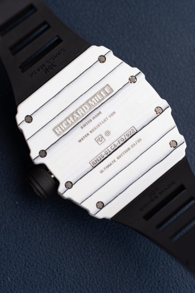 Đồng Hồ Richard Mille Replica 11 RM35-01 Rafael Nadal Vỏ Carbon NTPT Màu Trắng Xưởng ZF 49,9x43mm (2)