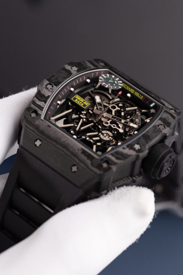 Đồng Hồ Richard Mille Rm35-02 Màu Đen Chế Tác Vỏ Carbon Siêu Nhẹ Xưởng ZF 44mm (1)