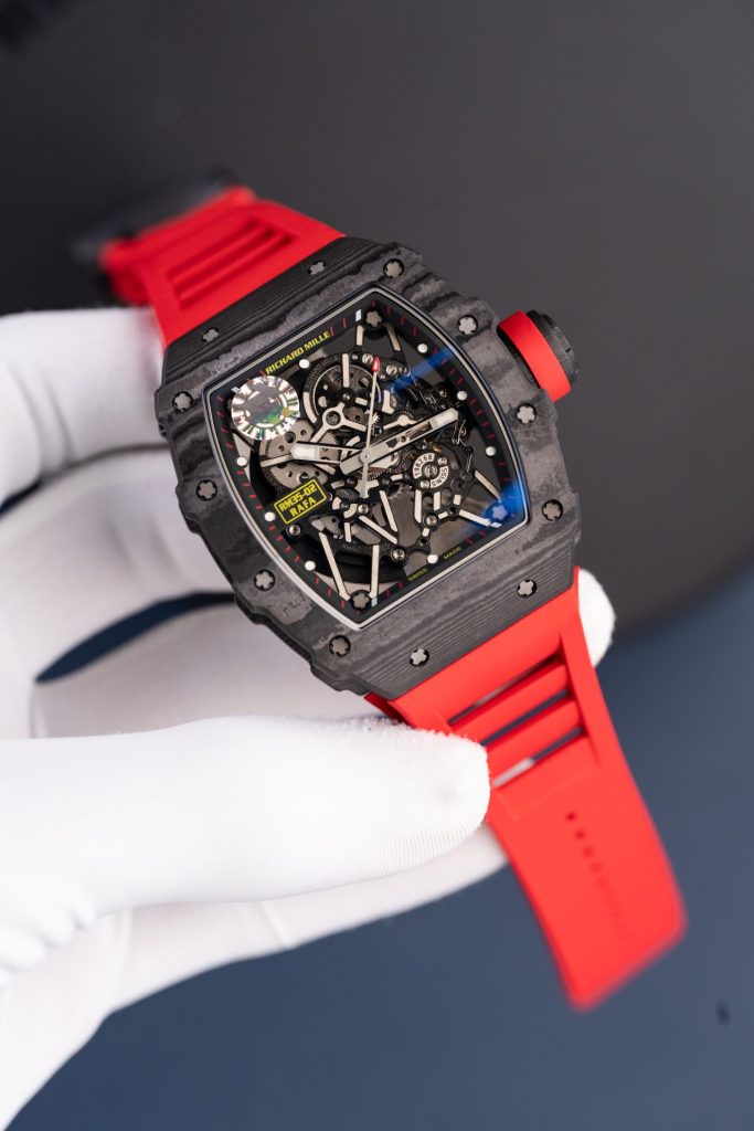 Đồng Hồ Richard Mille Rm35-02 Màu Đỏ Rep Cao Cấp Vỏ Carbon Siêu Nhẹ Nhà Máy ZF 44mm (1)