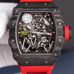Đồng Hồ Richard Mille Rm35-02 Màu Đỏ Rep Cao Cấp Vỏ Carbon Siêu Nhẹ Nhà Máy ZF 44mm (1)