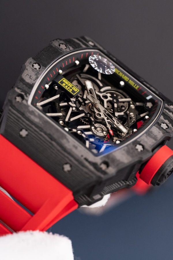 Đồng Hồ Richard Mille Rm35-02 Màu Đỏ Rep Cao Cấp Vỏ Carbon Siêu Nhẹ Nhà Máy ZF 44mm (1)