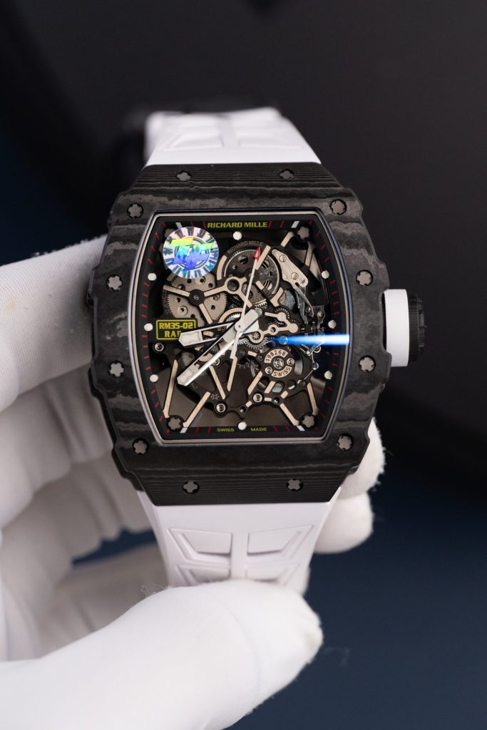Đồng Hồ Richard Mille Rm35-02 Màu Trắng Rep 11 Vỏ Carbon Siêu Nhẹ Nhà Máy ZF 44mm (1)