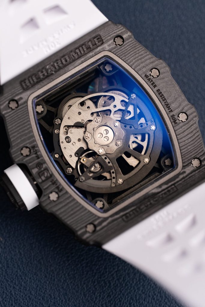 Đồng Hồ Richard Mille Rm35-02 Màu Trắng Rep 11 Vỏ Carbon Siêu Nhẹ Nhà Máy ZF 44mm (1)