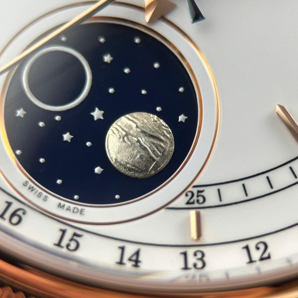 Đồng Hồ Rolex Cellini Moonphase 50535 Rep 11 Mạ Vàng Hồng Dây Da Nâu Xưởng KZ 39mm (2)