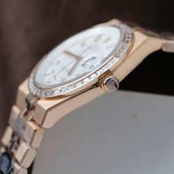 Đồng Hồ Rolex Land-Dweller 127334 Chế Tác Mặt Trắng Họa Tiết Tổ Ong Đính Đá Baguette 40mm (2)