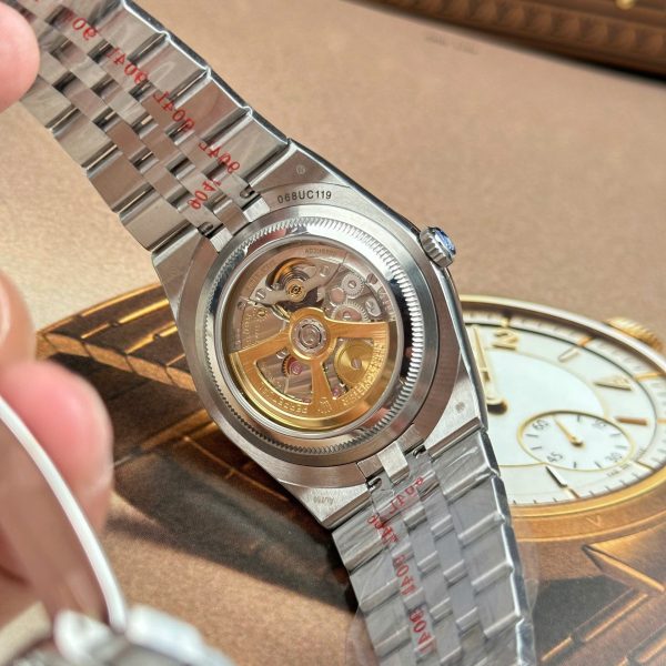Đồng Hồ Rolex Land-Dweller 127336 Chế Tác Mặt Xanh Băng Họa Tiết Tổ Ong Đính Đá Baguette 40mm (2)
