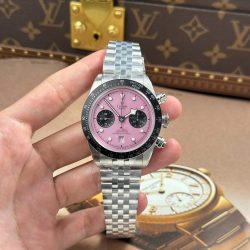 Đồng Hồ Tudor Black Bay Chronograph Replica 11 Mặt Hồng Dây Kim Loại Nhà Máy ZF 41mm (2)