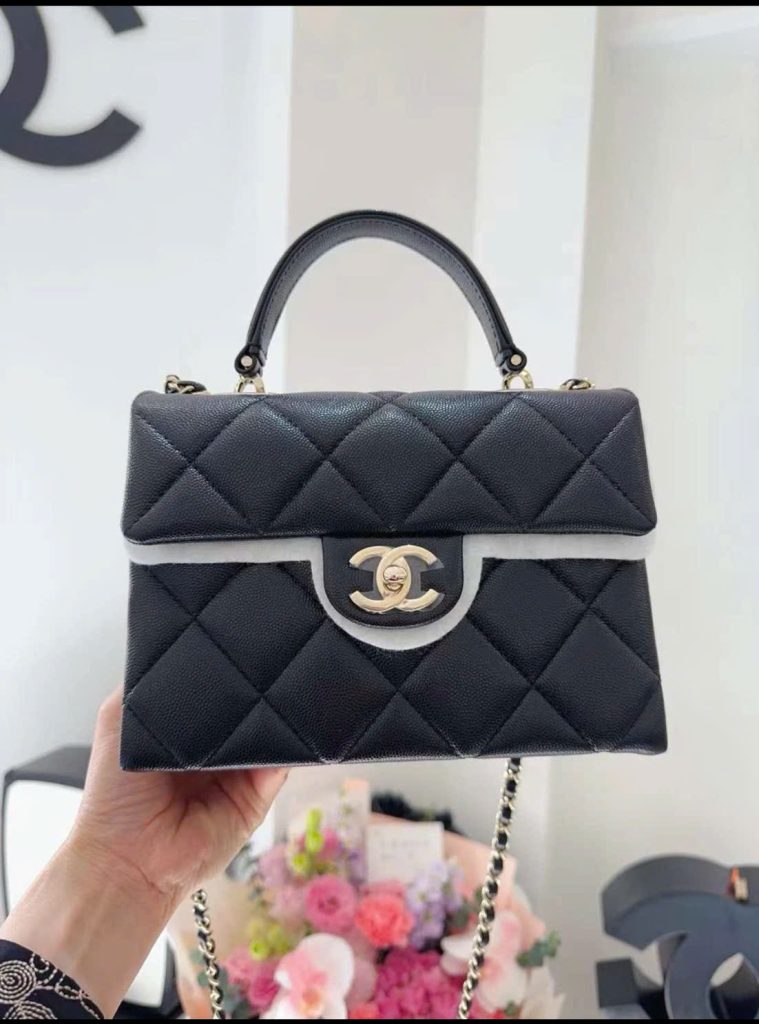 Túi Xách Nữ Đeo Chéo Chanel Coco Màu Đen Siêu Cấp 21cm (2)
