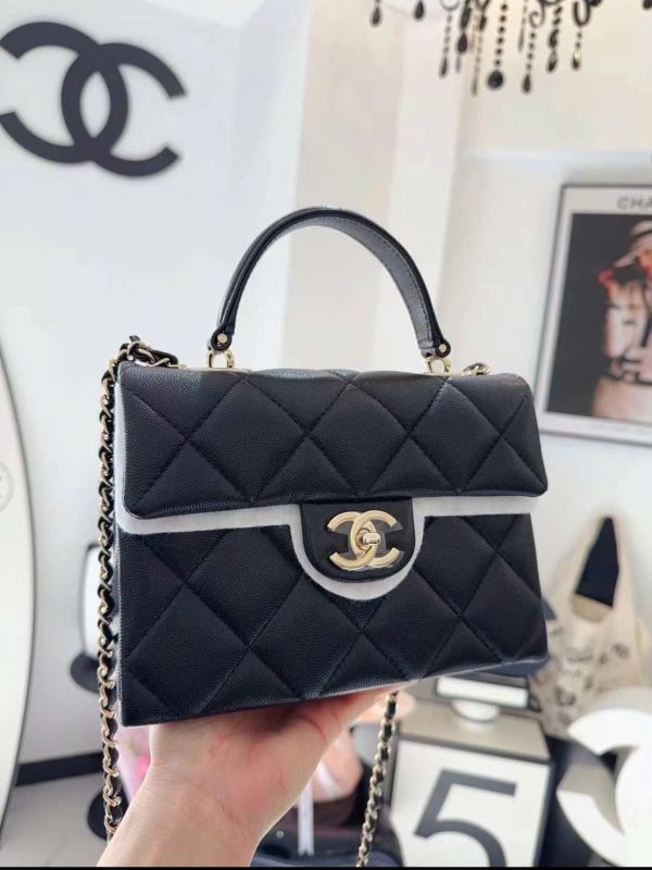 Túi Xách Nữ Đeo Chéo Chanel Coco Màu Đen Siêu Cấp 21cm (2)