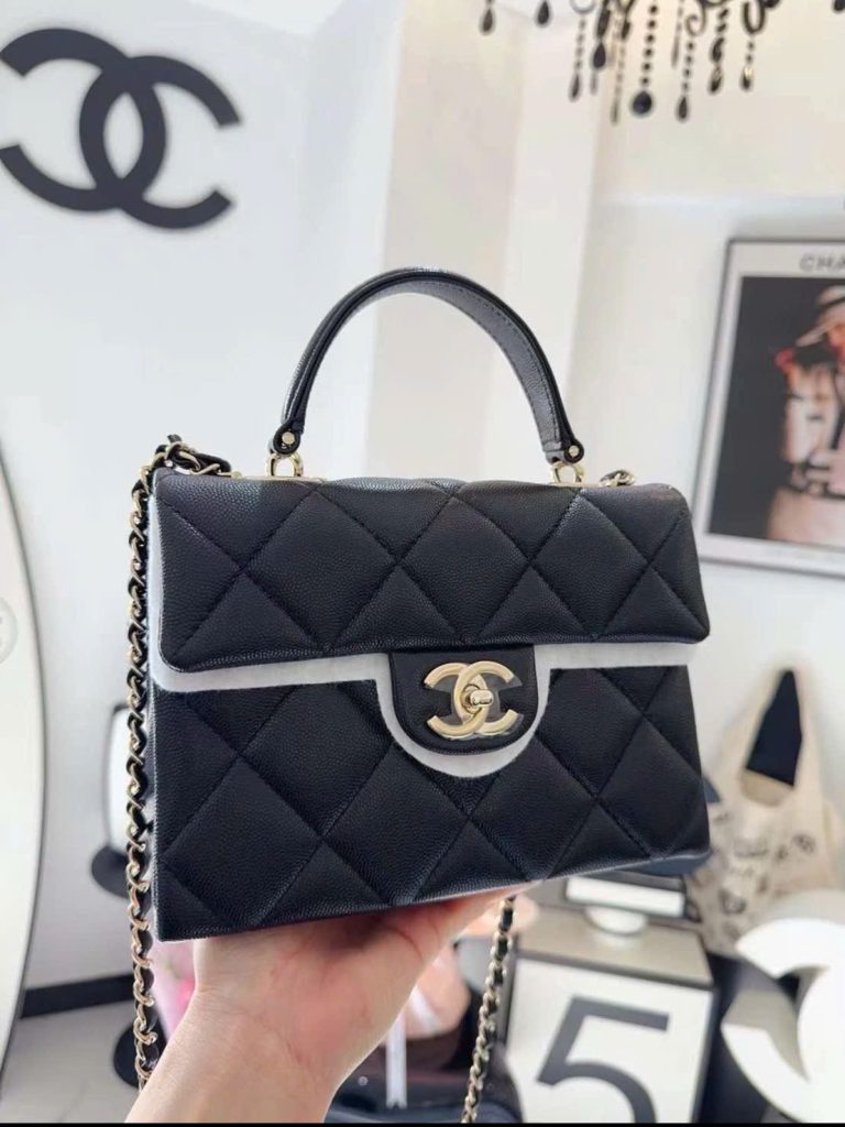 Túi Xách Nữ Đeo Chéo Chanel Coco Màu Đen Siêu Cấp 21cm (2)
