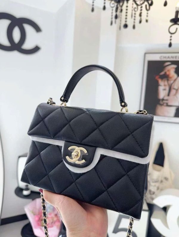 Túi Xách Nữ Đeo Chéo Chanel Coco Màu Đen Siêu Cấp 21cm (2)