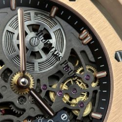 Đồng Hồ Audemars Piguet Rep Cao Cấp Royal Oak Jumbo Extra-thin Openworked 16204 Mặt Lộ Cơ Mạ Vàng Hồng Xưởng ZF 39mm (2)