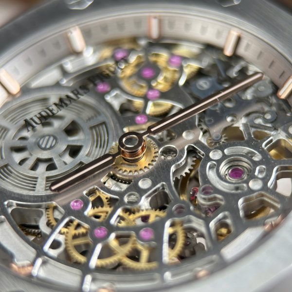 Đồng Hồ Audemars Piguet Replica 11 Royal Oak Jumbo Extra-thin Openworked 16204 Mặt Lộ Cơ Màu Trắng Nhà Máy ZF 39mm (2)