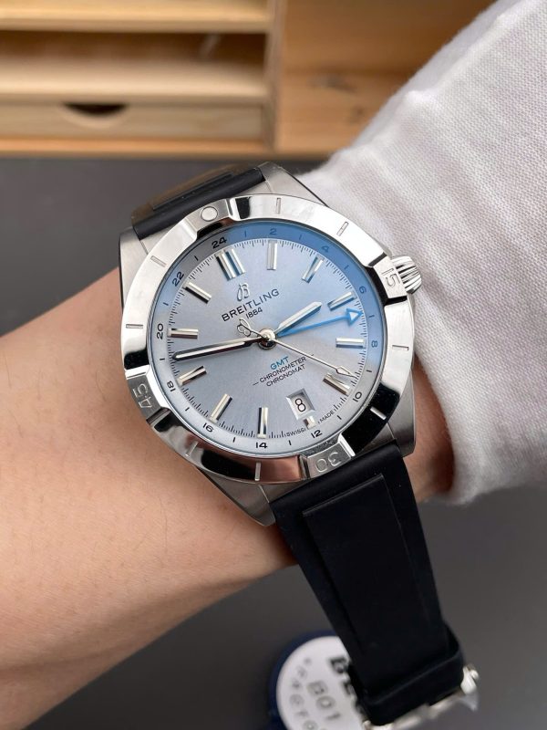 Đồng Hồ Breitling Chronomat P32398101C1S1 Replica 11 Mặt Xám Dây Cao Su 40mm (2)