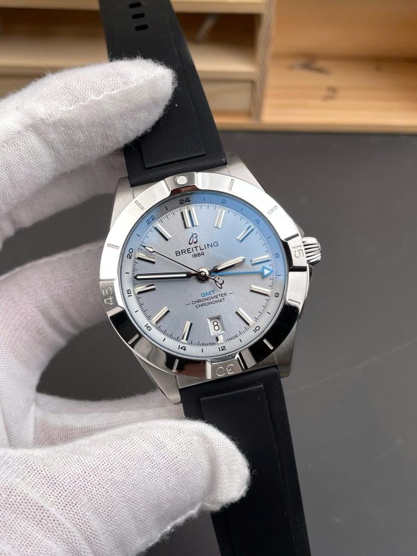 Đồng Hồ Breitling Chronomat P32398101C1S1 Replica 11 Mặt Xám Dây Cao Su 40mm (2)
