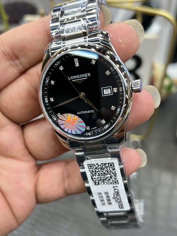 Đồng Hồ Longines Replica 11 Master Collection Mặt Đen Dây Kim Loại 38 (2)