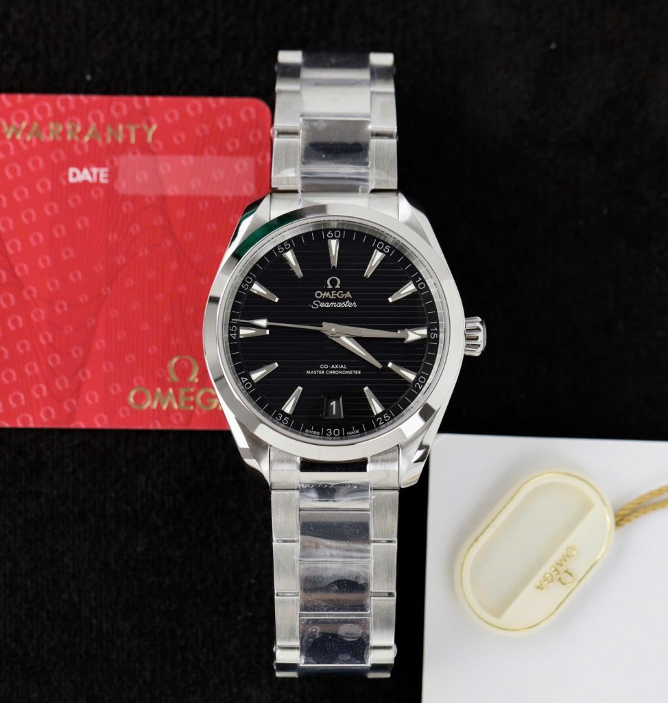 Đồng Hồ Omega Seamaster Aqua Terra 150M Replica 11 Mặt Đen Kẻ Sọc Ngang Nhà Máy VS 41mm (2)