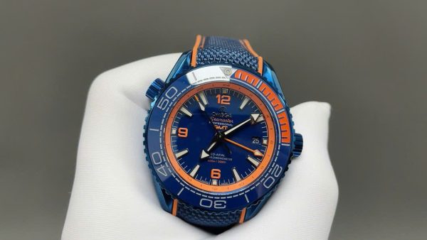 Đồng Hồ Omega Seamaster Planet Ocean Replica 11 Màu Xanh Blue Dây Cao Su Nhà Máy VS 45 (2)
