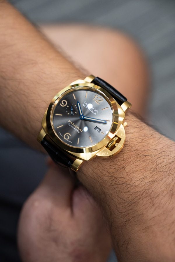 Đồng Hồ Panerai Luminor Marina PAM1115 Replica 11 Mạ Vàng Hồng Mặt Xám Nhà Máy VS 44mm (2)