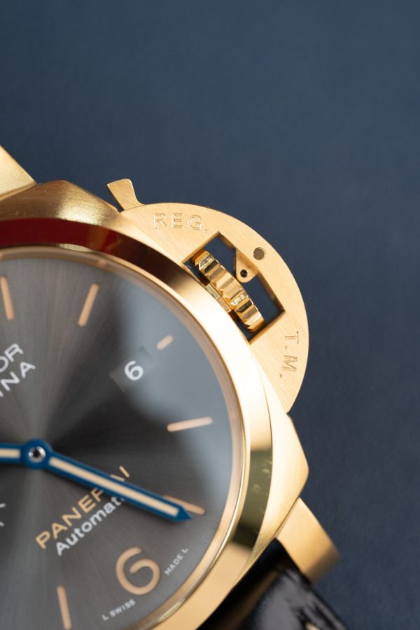 Đồng Hồ Panerai Luminor Marina PAM1115 Replica 11 Mạ Vàng Hồng Mặt Xám Nhà Máy VS 44mm (2)