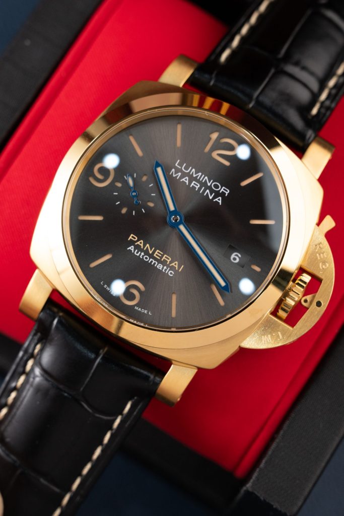 Đồng Hồ Panerai Luminor Marina PAM1115 Replica 11 Mạ Vàng Hồng Mặt Xám Nhà Máy VS 44mm (2)
