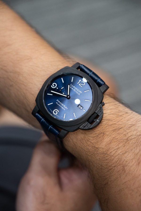 Đồng Hồ Panerai Luminot Marina PAM1664 Replica 11 Vỏ Carbon Dây Da Xưởng VS 44mm (1)