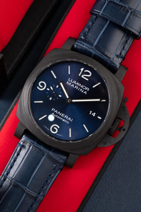 Đồng Hồ Panerai Luminot Marina PAM1664 Replica 11 Vỏ Carbon Dây Da Xưởng VS 44mm (1)