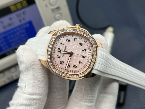 Đồng Hồ Patek Philippe Aquanaut 5268R Dây Cao Su Màu Trắng Máy Cơ Xưởng PPF 38,8mm (1)