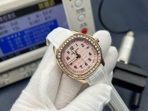 Đồng Hồ Patek Philippe Aquanaut 5268R Dây Cao Su Màu Trắng Máy Cơ Xưởng PPF 38,8mm (1)