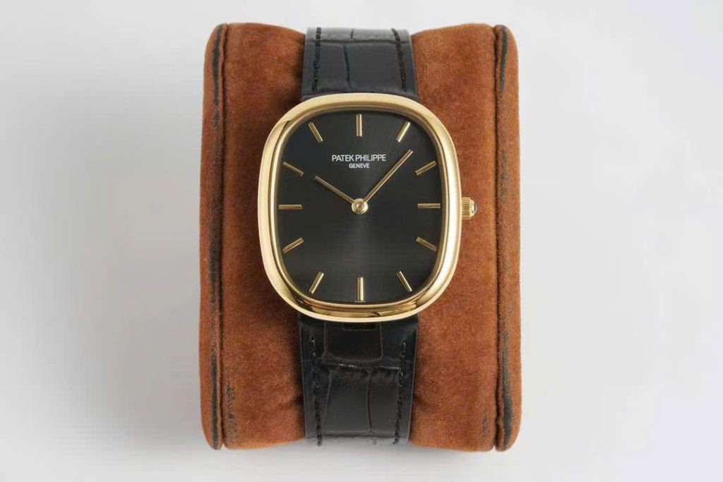 Đồng Hồ Patek Philippe Ellipse 5738R Replica 11 Mặt Đen Dây Da 34x39mm (2)