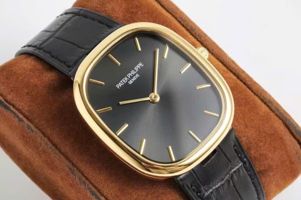 Đồng Hồ Patek Philippe Ellipse 5738R Replica 11 Mặt Đen Dây Da 34x39mm (2)