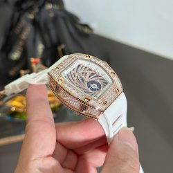 Đồng Hồ Richard Mille RM51-02 Màu Trắng Replica 11 Mạ Vàng Hồng Máy Cơ Tự Động 40mm (1)