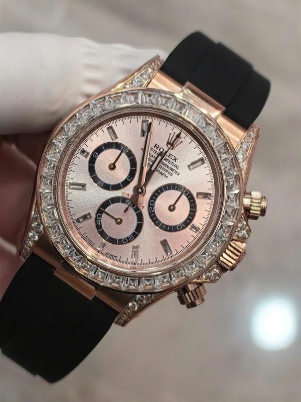 Đồng Hồ Rolex Cosmograph Daytona 126535TBR Đính Đá 154 Grams Xưởng FH 40mm (1)