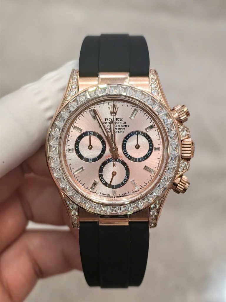 Đồng Hồ Rolex Cosmograph Daytona 126535TBR Đính Đá 154 Grams Xưởng FH 40mm (1)