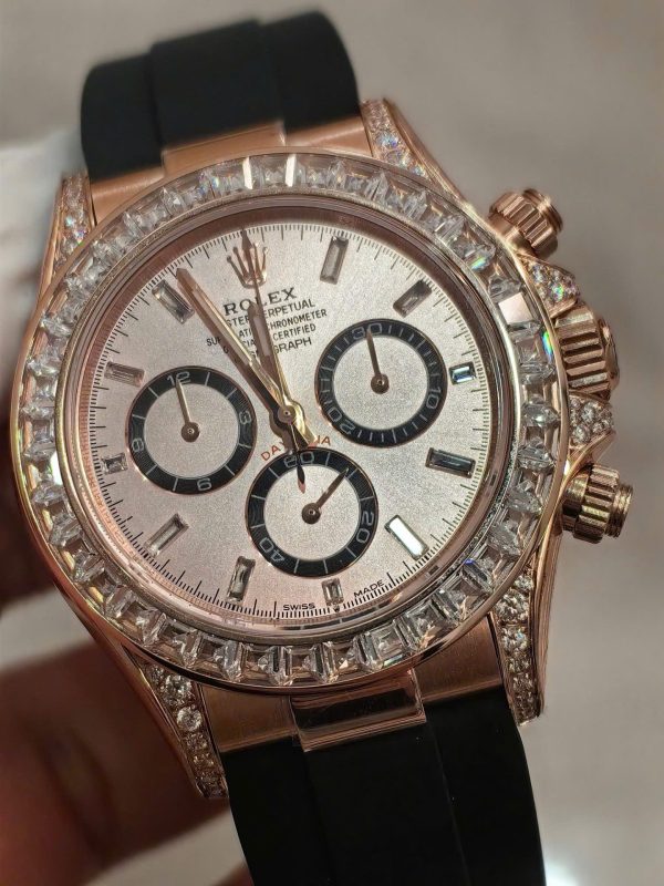 Đồng Hồ Rolex Cosmograph Daytona 126535TBR Đính Đá 154 Grams Xưởng FH 40mm (1)
