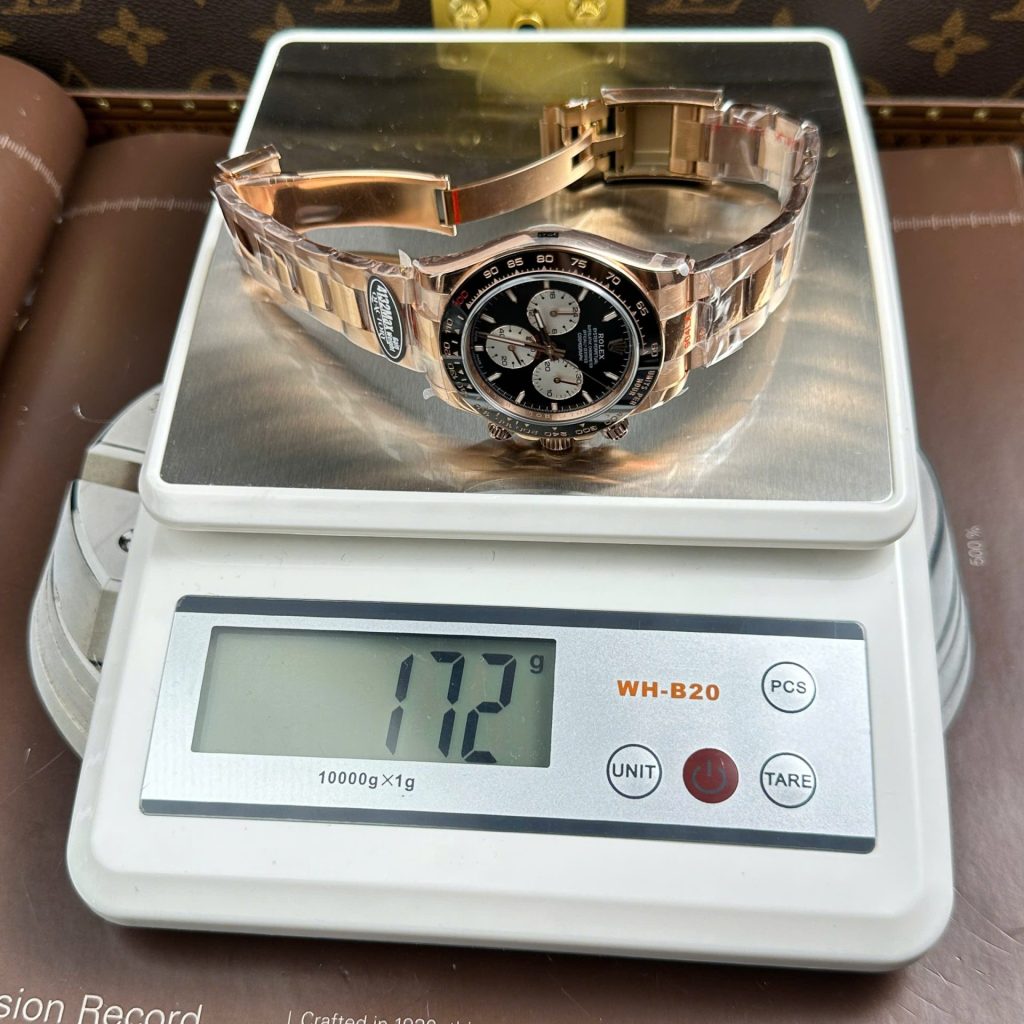 Đồng Hồ Rolex Cosmograph Daytona Le Mans 126525LN Replica 11 Mạ Vàng Hồng Trọng Lượng 173 Grams Xưởng QF 40mm (2)