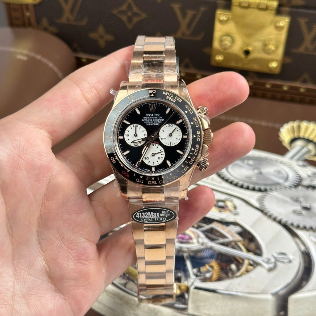Đồng Hồ Rolex Cosmograph Daytona Le Mans 126525LN Replica 11 Mạ Vàng Hồng Trọng Lượng 173 Grams Xưởng QF 40mm (2)