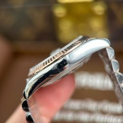 Đồng Hồ Rolex DateJust Replica 11 Mặt Xám Cọc Số Da Quang Nhà Máy VS 36mm (2)