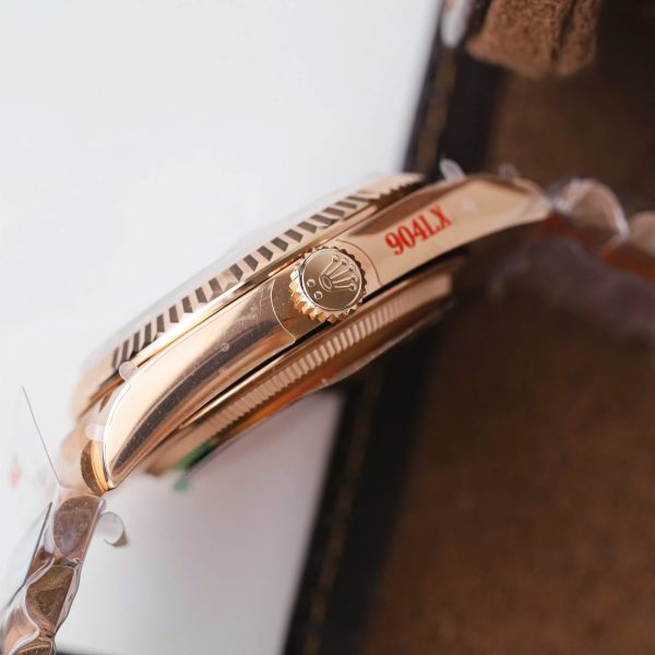 Đồng Hồ Rolex Day-Date 128235 Replica 11 Mạ Vàng Hồng Trọng Lượng 156 Gram Xưởng QF 36mm (2)