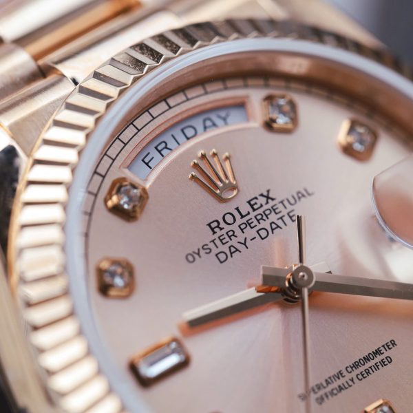 Đồng Hồ Rolex Day-Date 128235 Replica 11 Mạ Vàng Hồng Trọng Lượng 156 Gram Xưởng QF 36mm (2)