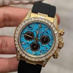 Đồng Hồ Rolex Daytona 126538TBR Turquoise Diamond Dial Chế Tác Xưởng FH 40mm (1)