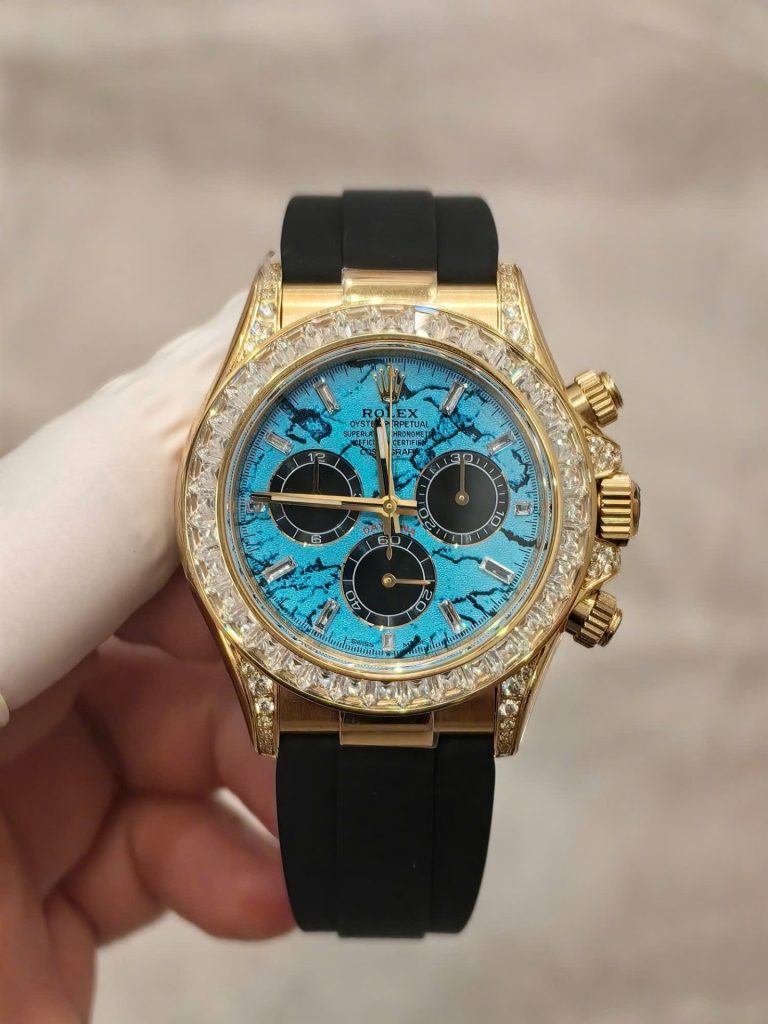 Đồng Hồ Rolex Daytona 126538TBR Turquoise Diamond Dial Chế Tác Xưởng FH 40mm (1)