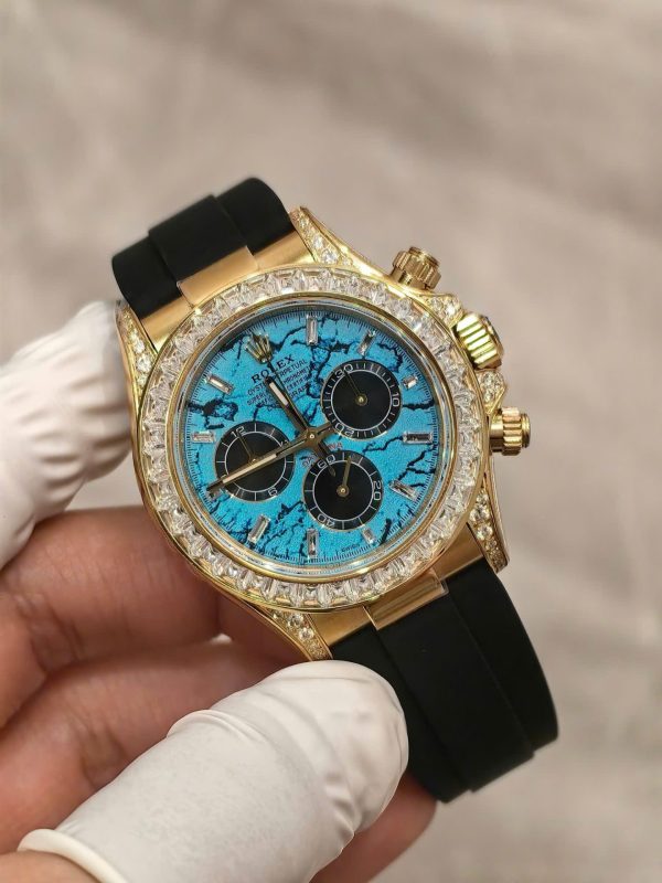 Đồng Hồ Rolex Daytona 126538TBR Turquoise Diamond Dial Chế Tác Xưởng FH 40mm (1)