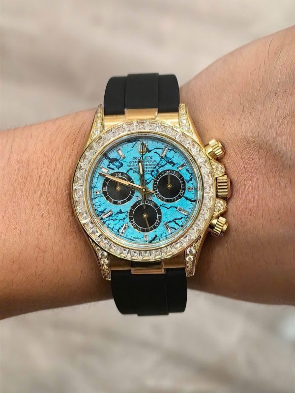 Đồng Hồ Rolex Daytona 126538TBR Turquoise Diamond Dial Chế Tác Xưởng FH 40mm (1)
