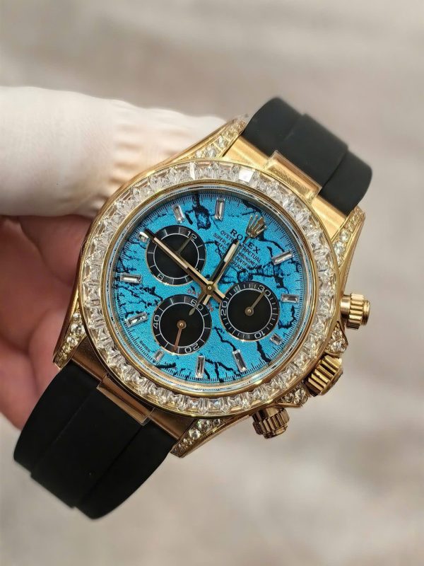 Đồng Hồ Rolex Daytona 126538TBR Turquoise Diamond Dial Chế Tác Xưởng FH 40mm (1)