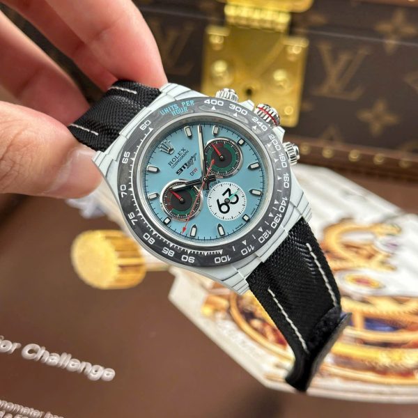 Đồng Hồ Rolex Daytona DiW Ferrari Replica 11 Mặt Tiffany Vỏ Carbon Trắng Siêu Nhẹ 40mm (2)