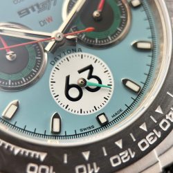 Đồng Hồ Rolex Daytona DiW Ferrari Replica 11 Mặt Tiffany Vỏ Carbon Trắng Siêu Nhẹ 40mm (2)